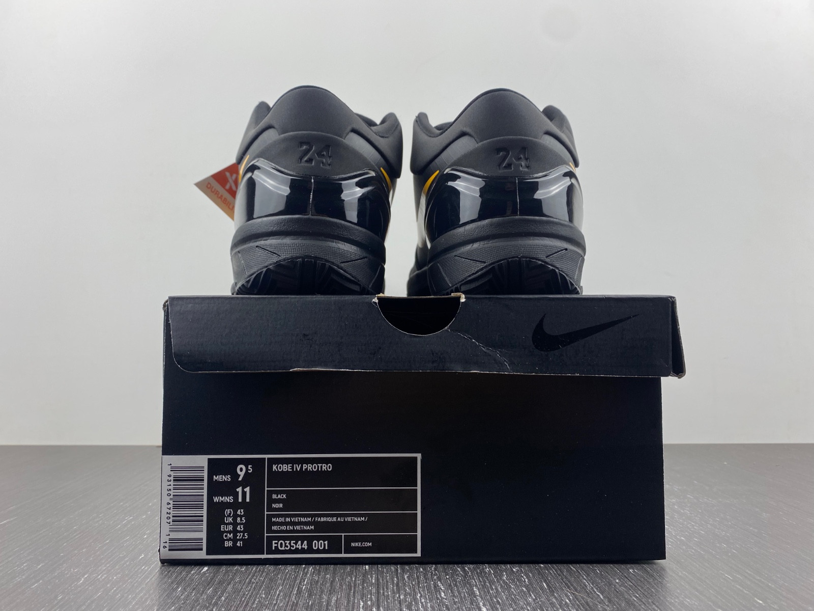 nike kobe 4 protro “black gold” fq3544-001