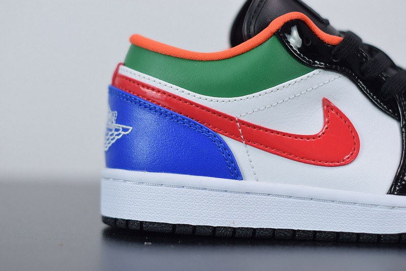 air jordan 1 low multi-color blacl toe cz4776-101
