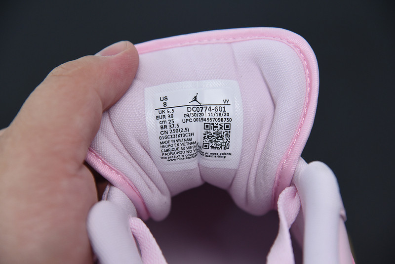 air jordan 1 low “pink gum” dc0774-601