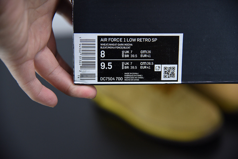 nike air force 1 low wheat dark mocha dc7504-700