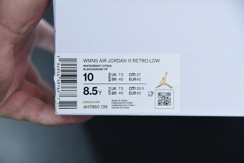 air jordan 11 retro low bright citrus ah7860-139