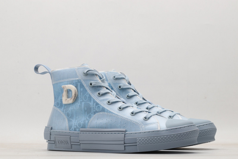 dio* b23 oblique high-top white sneaker