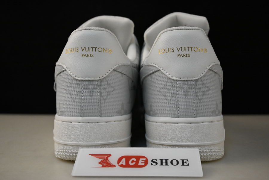 2022 lvt x nike air force 1 07 low white grey ld4631-201