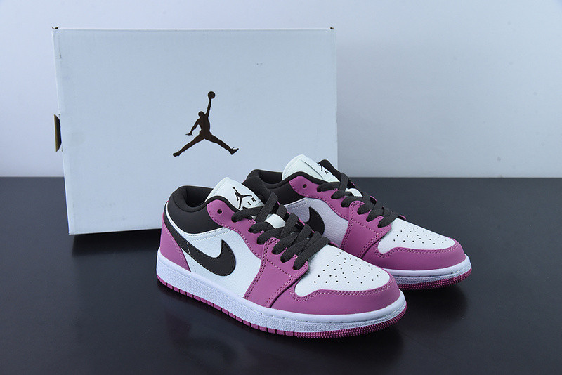 nike air jordan 1 low berry powder white black dc1767-160