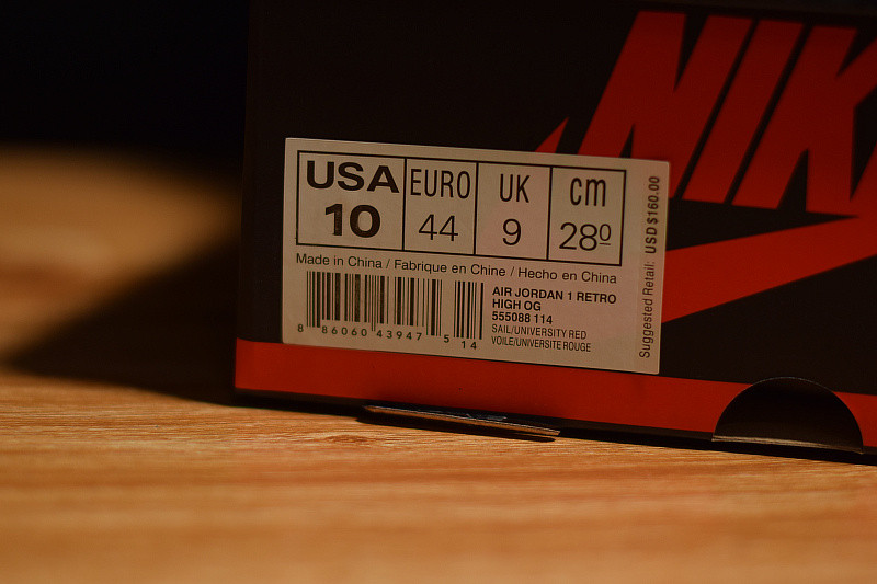air jordan 1 retro high og "sail" 555088-114