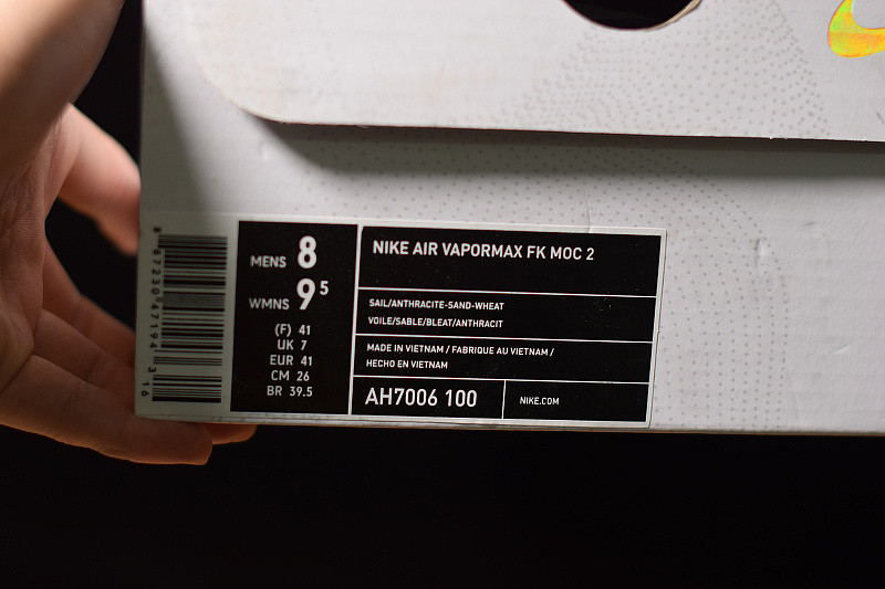 nike air vapormax fk moc 2 sail/anthracite ah7006-100