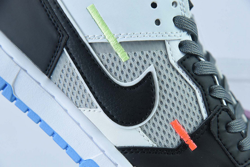 nike dunk low scrap black neutral grey university blue white dn5381-001