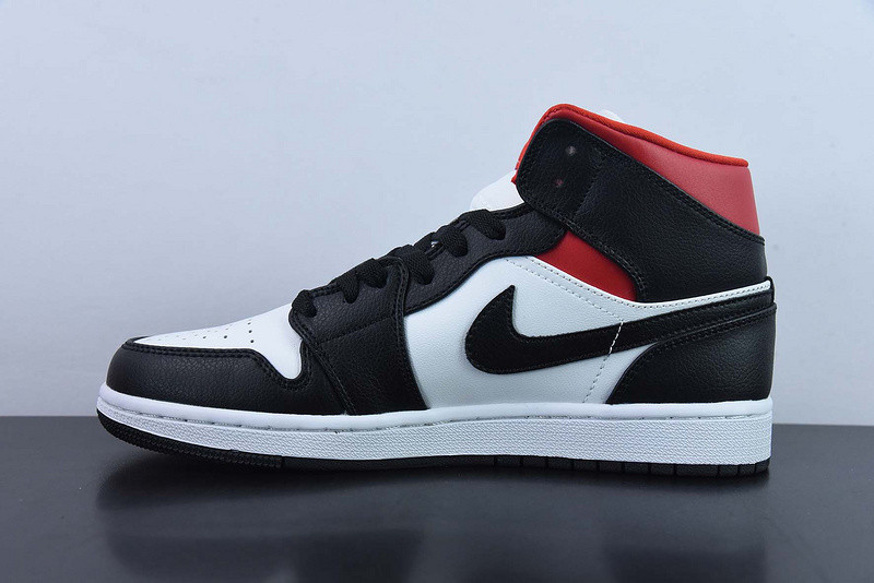 air jordan 1 mid black gym red bq6472-061