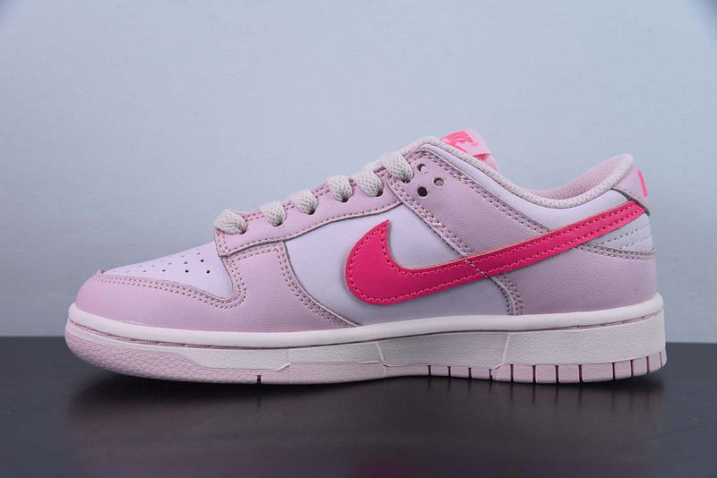 nike dunk low triple pink (gs) dh9765-600