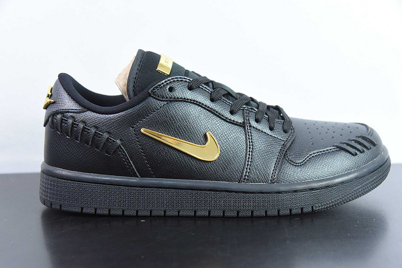 air jordan 1 low method of make “black/metallic gold” fn5032-007