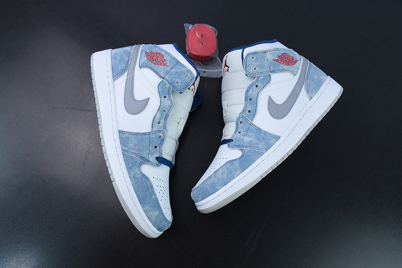 air jordan 1 mid french blue fire red dn3706-401