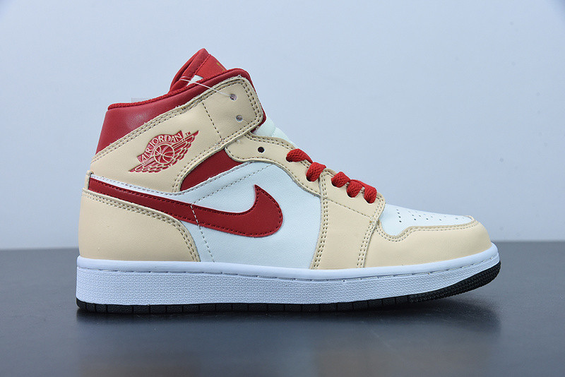 air jordan 1 mid gs ''white onyx light curry'' 554725-201