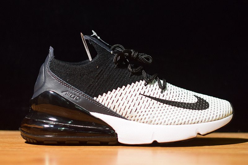 nike air max 270 flyknit ''white black'' ao1023-100