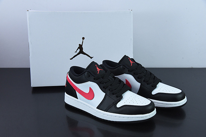 air jordan 1 low black siren red (w) dc0774-004