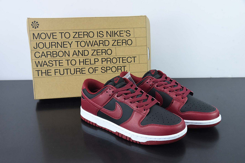 nike dunk low next nature appears in wine red and black dn1431-002