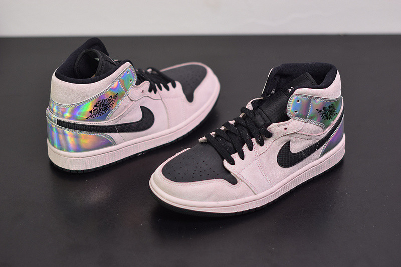 air jordan 1 mid iridescent bq6472-602