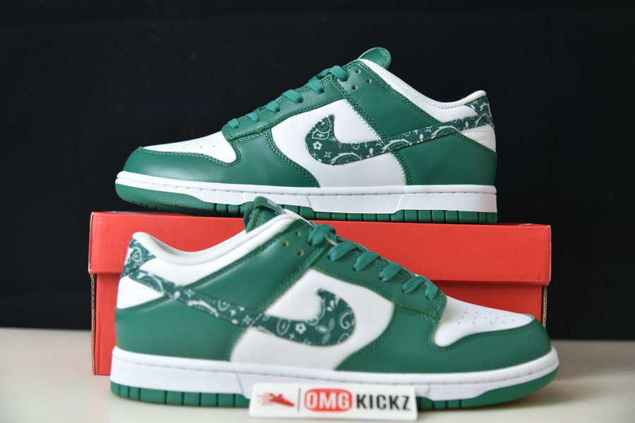 nike sb dunk low “green paisley ” dh4401-102