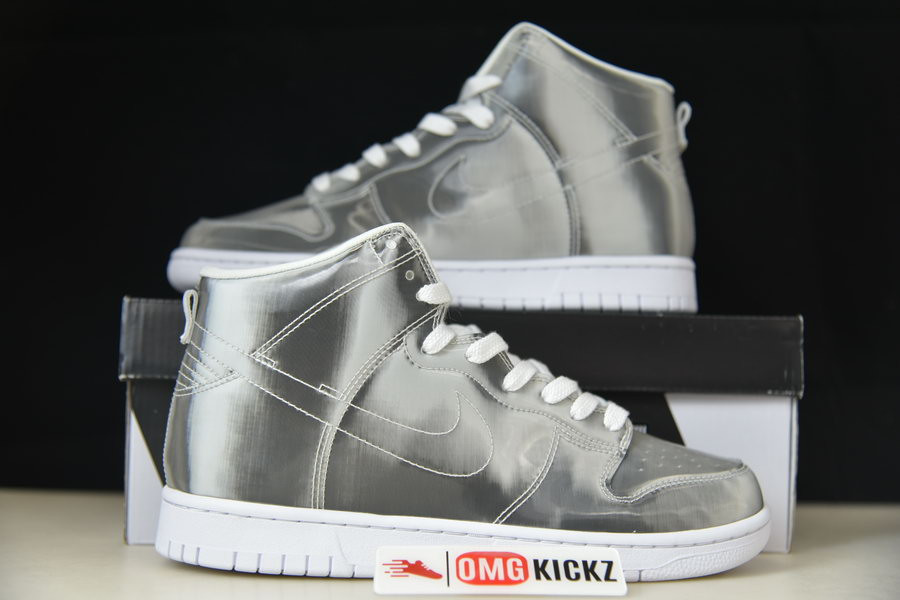 nike dunk high clot metallic silver dh4444-900