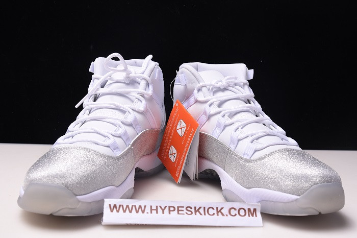 air jordan 11 wmns white metallic silver ar0715-100